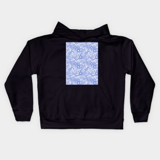 Trippy Blue and Gray Spiral Pattern Kids Hoodie